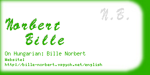 norbert bille business card